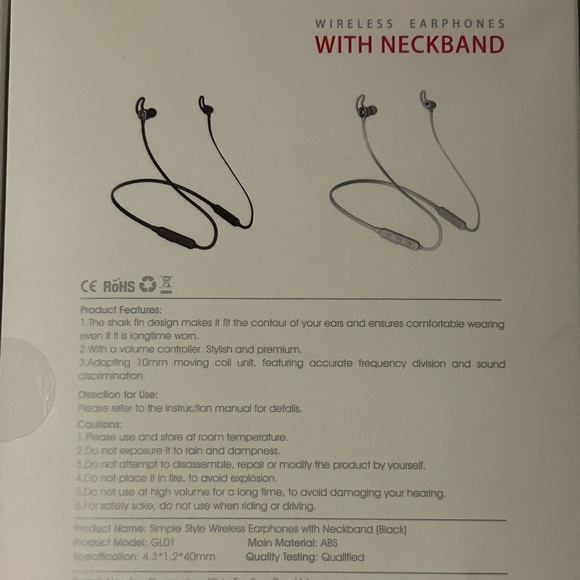 UNOPENED Wireless Ear Buds With Neckband - Picture 2 of 3